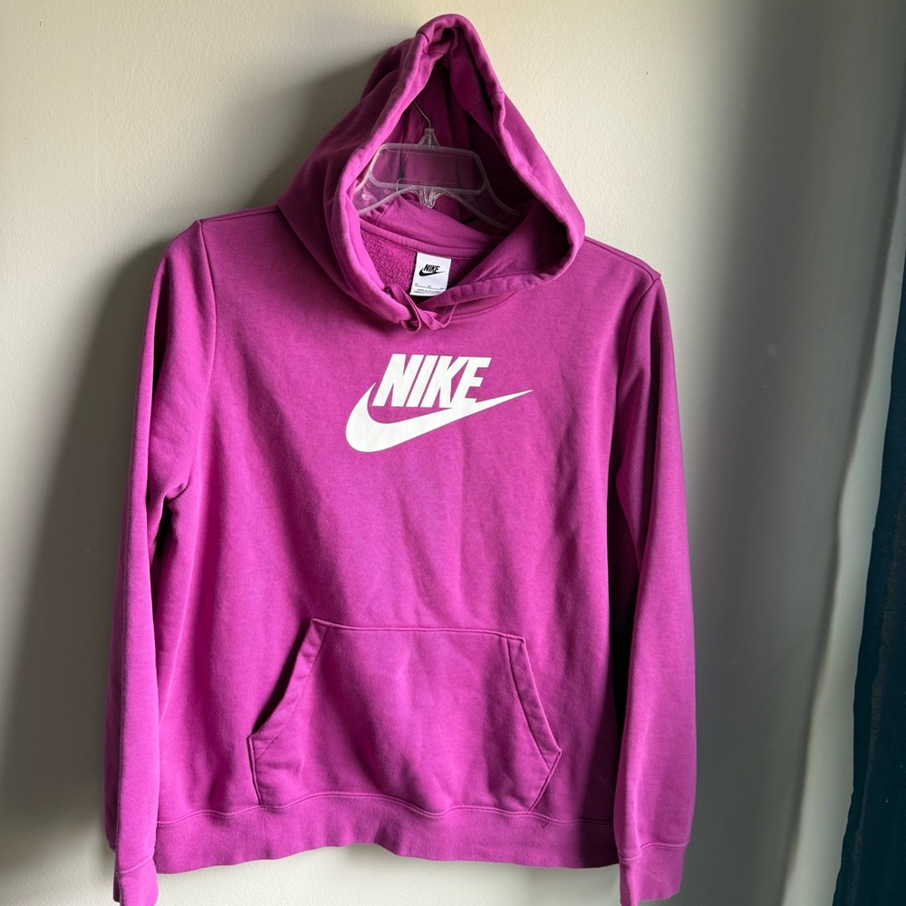 Nike Sportswear Club Fleece Logo Pullover Hoodie DQ5775-518, Hot Fuchsia XL